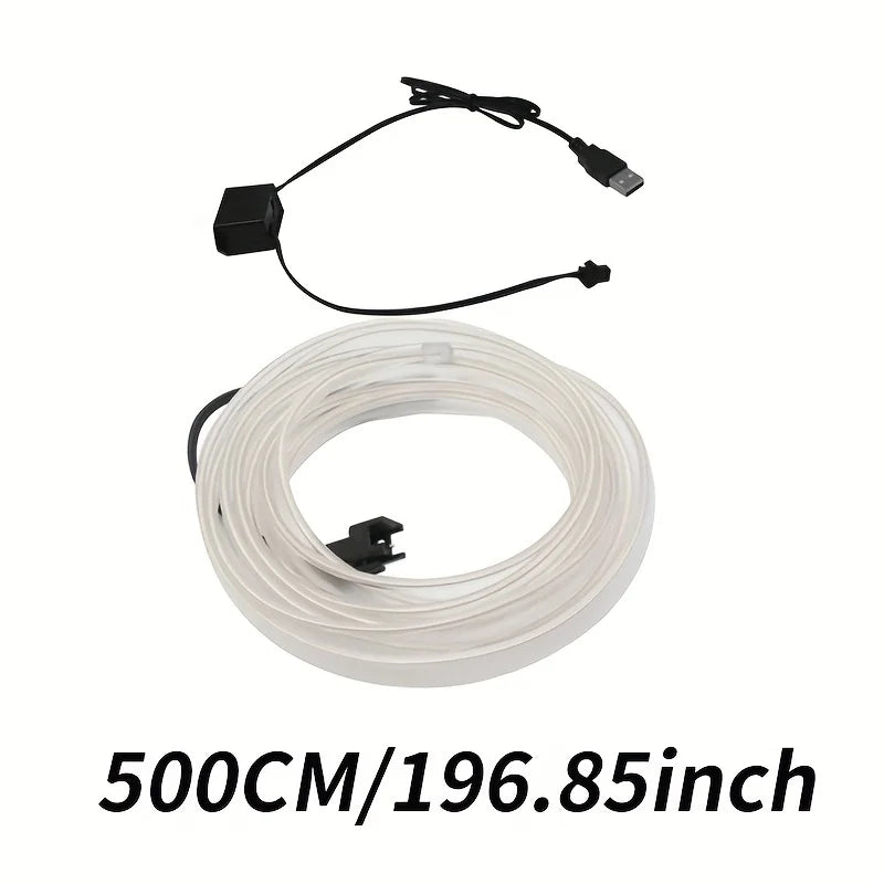 5M USB Car Interior LED Strip Ambient Neon Atmosphere Light Car Ambient LED Strip Zpaxo