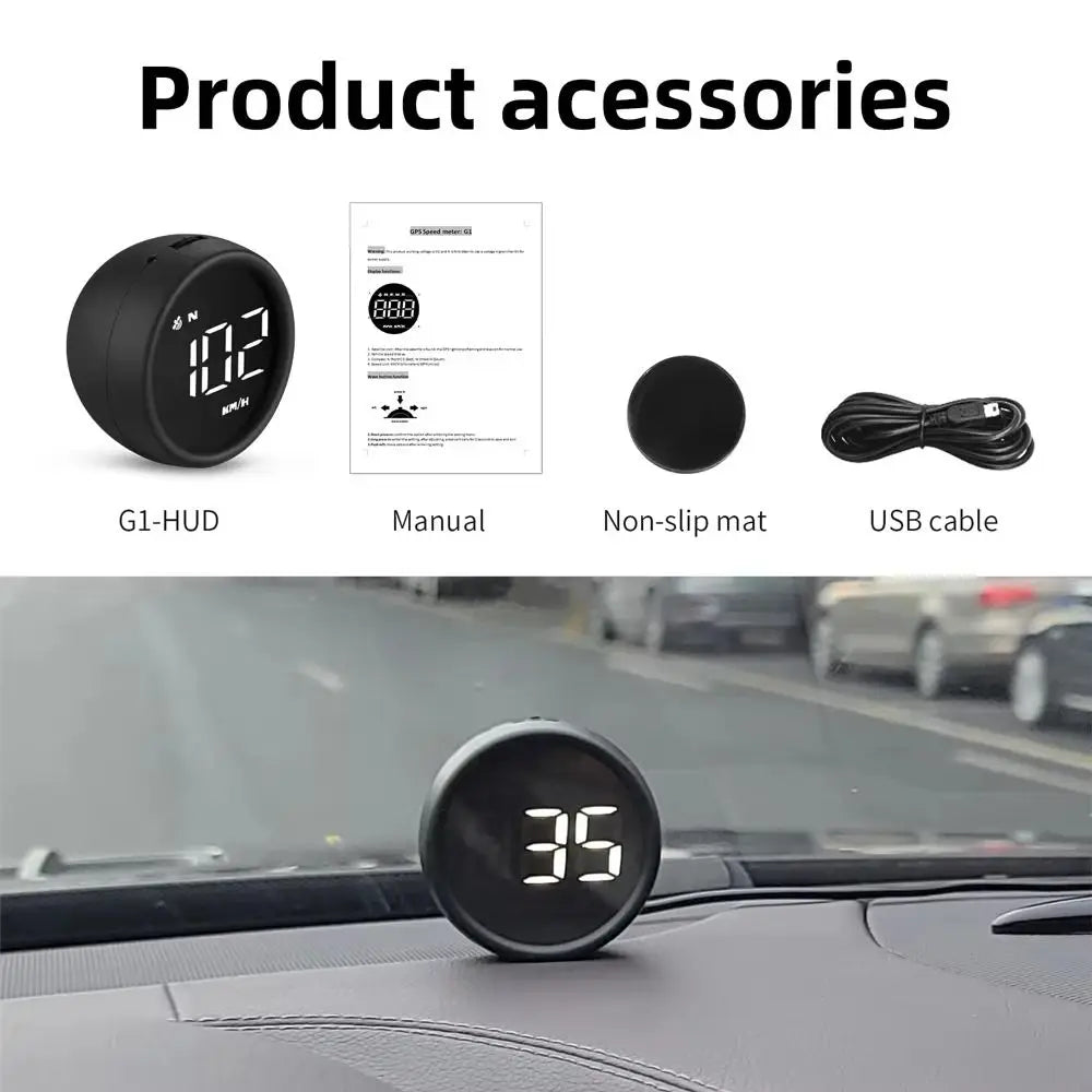 HUD Car Head Up Display Universal Plastic Digital Speedometer KMH MPH Zpaxo