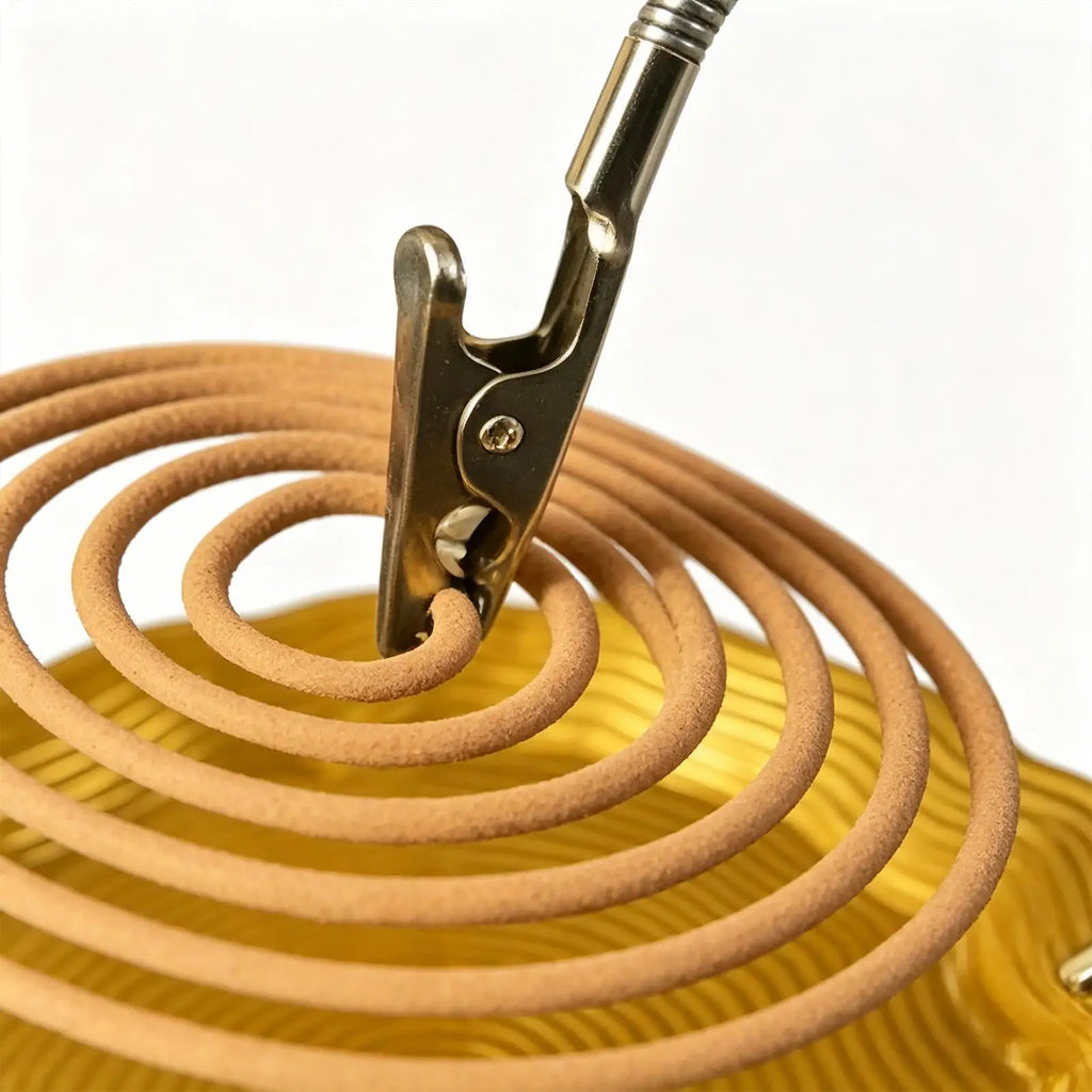 Metal Incense Coil Holder with Ash Tray – Indoor & Outdoor Stand Incense Coil Holder Zpaxo