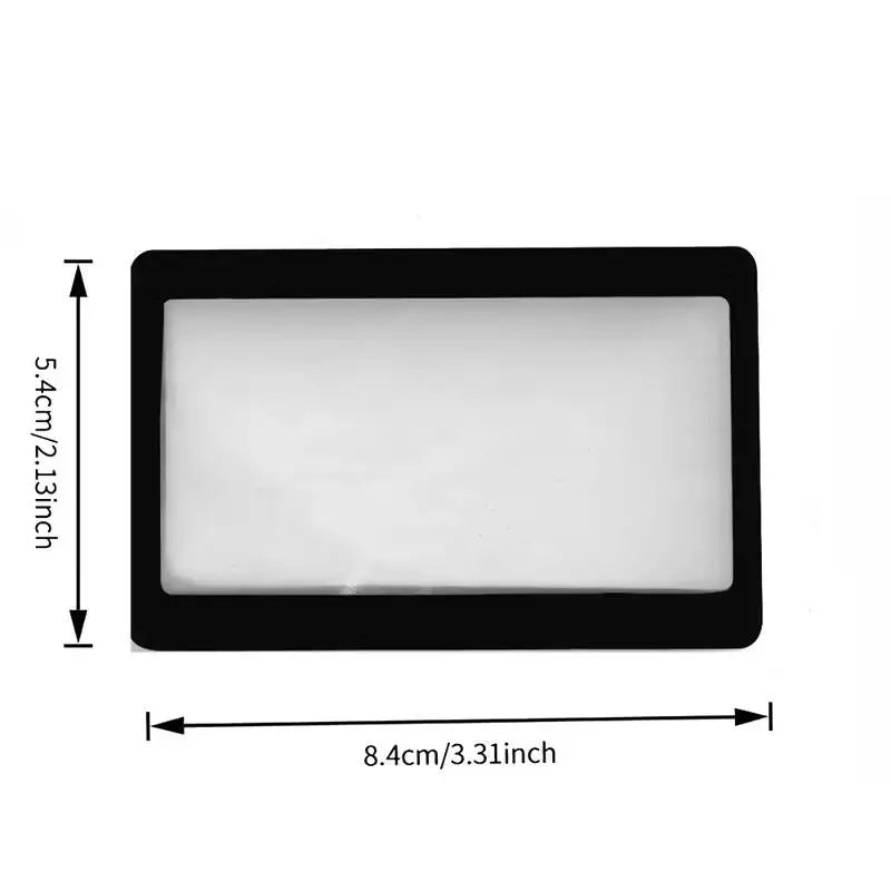 1/4pcs Card-Sized Magnifiers – 3X Fresnel Lens, Pocket-Sized Reading Aid & Portable Magnifying Glass Zpaxo