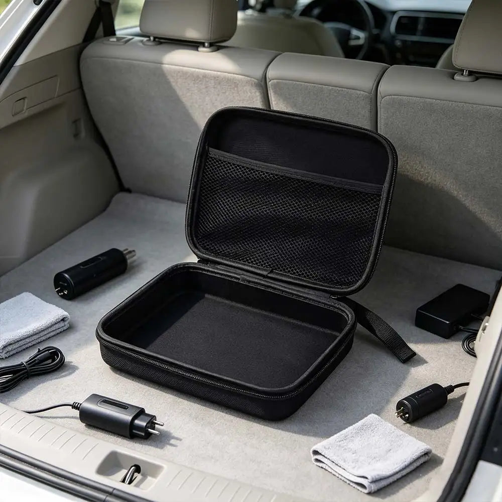 EVA PU Car Vacuum Cleaner Storage Bag Storage Hard Portable Air Pump Dustproof Bag Organizer Portable Car Hard Shell Storage Bag Zpaxo