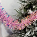 2M Colorful Tinsel Garland Strip – DIY Christmas Ribbon Decor Tinsel Garland Strip Zpaxo PinK 1
