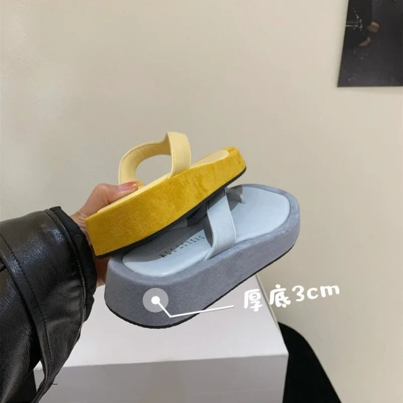 2026 Slippers Casual Women's Shoes Platform Slides Shale Female Beach