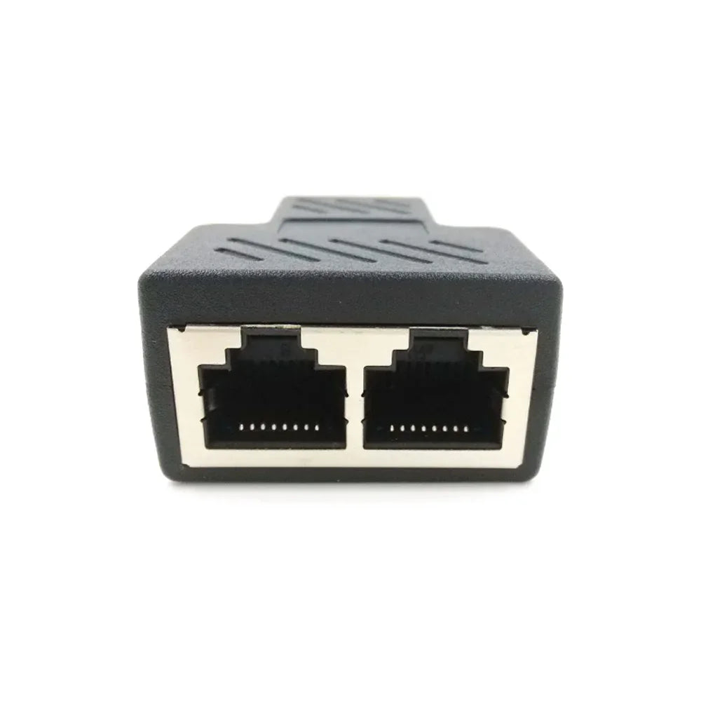 One Two Adapter Ethernet Cable Splitter Rj45 8P8C Version Zpaxo