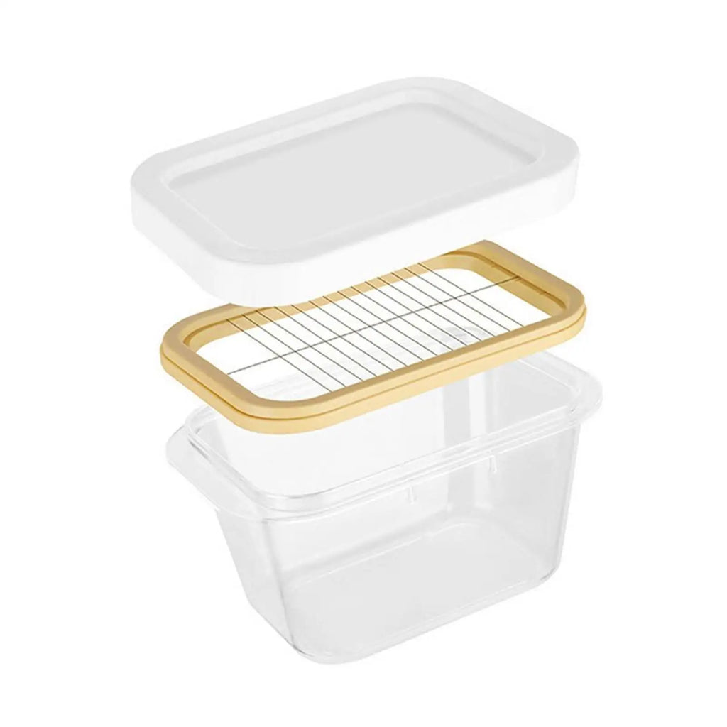 Rectangle Storage Box Butter Fresh Container Keep Cheese Case Zpaxo Clear