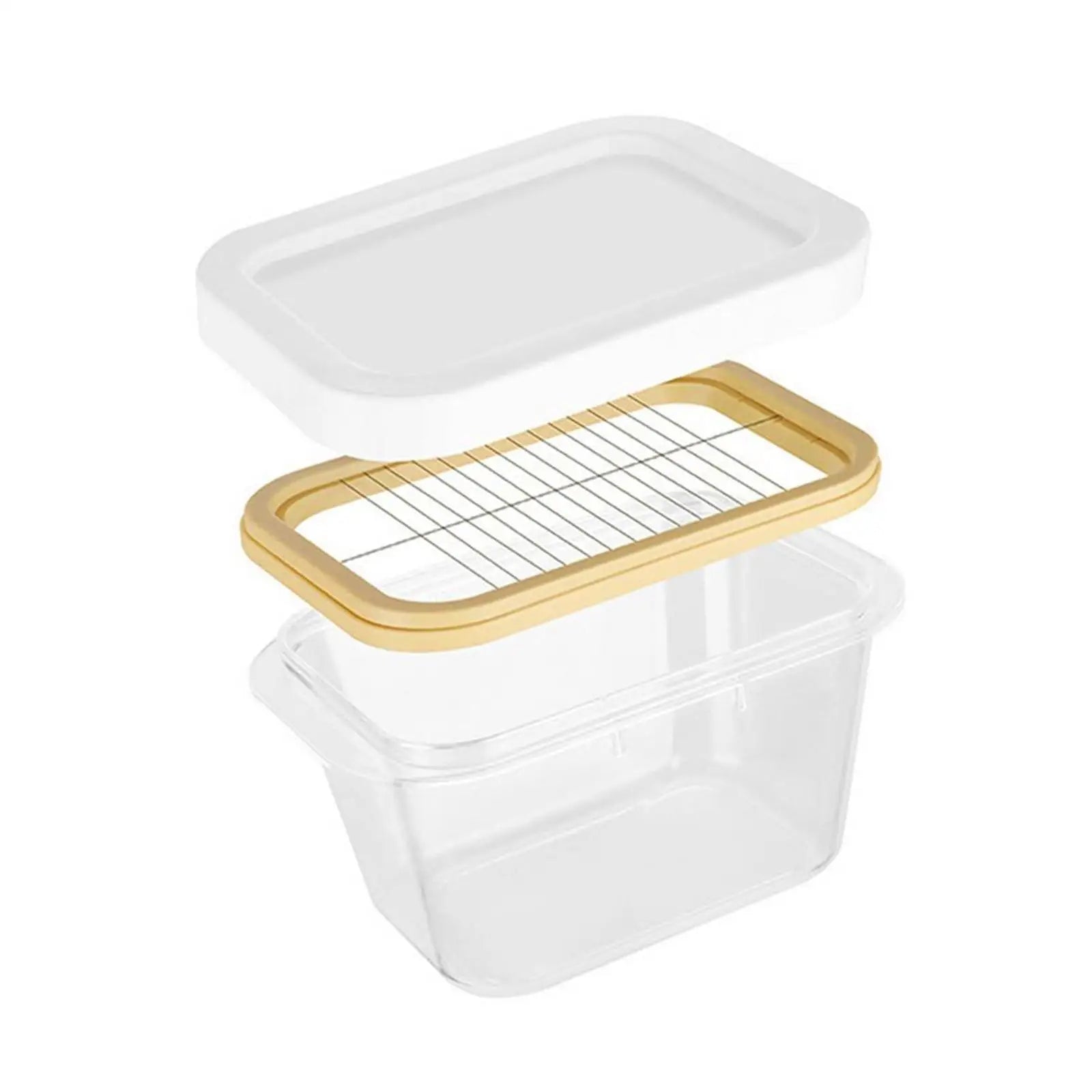 Rectangle Storage Box Butter Fresh Container Keep Cheese Case Zpaxo Clear