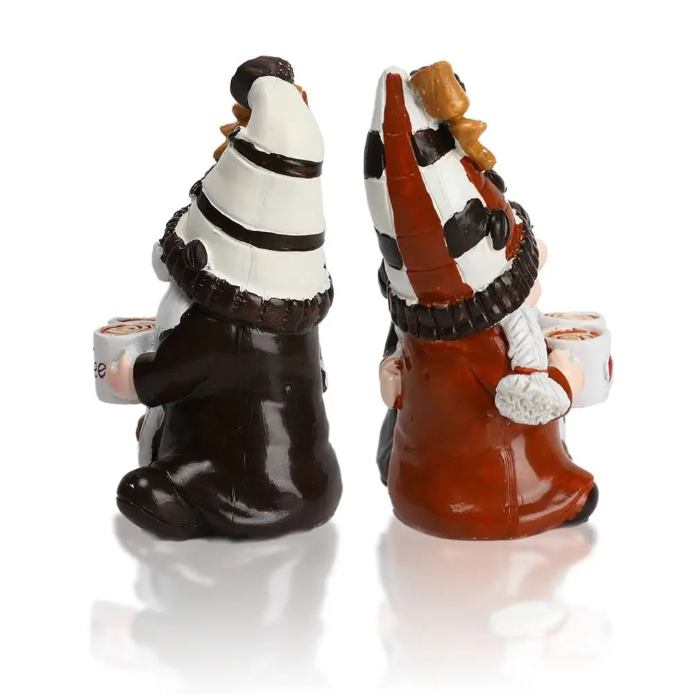 Handmade Craft Coffee Gnome Ornament Resin Material Christmas Design Zpaxo
