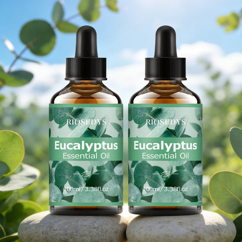 100ml EUCALYPTUS ESSENTIAL OIL Suitable for massage and skincare, deeply nourishes and moisturizes, and improves skin condition. Zpaxo EUCALYPTUS 2pcs 100ml