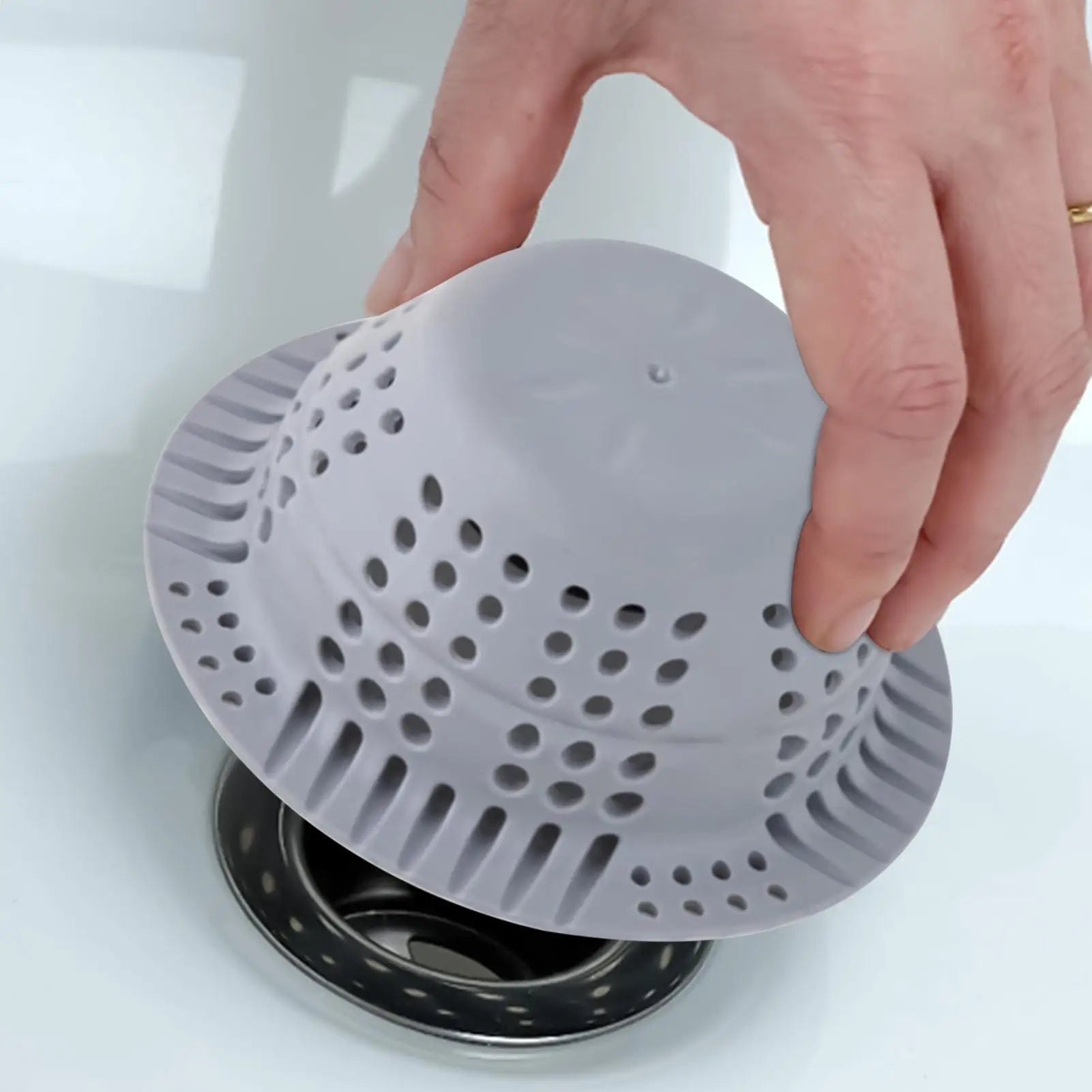 Shower Drain Hair Catcher Silicone Foldable Bathtub Cover Stopper