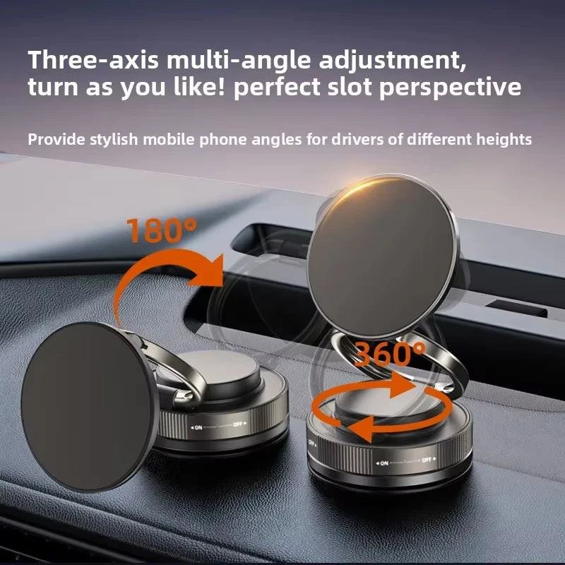 Vacuum Magnetic Phone Bracket 360 Adjustment Double Side Suction Cup