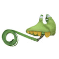 Ferret towing rope vest style adjustable pet rope cute dinosaur shape with bell for outdoor mouse walking rope Zpaxo green