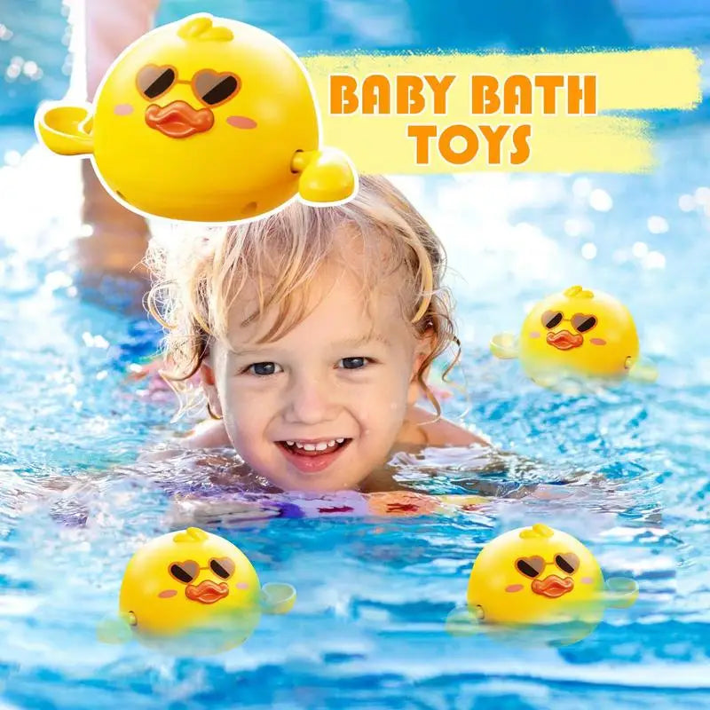 Toddler Bath Toys Floating Duck Bath Time Toys Educational Interactive Water Games Preschool Learning Fun Games For Kids Pool Zpaxo