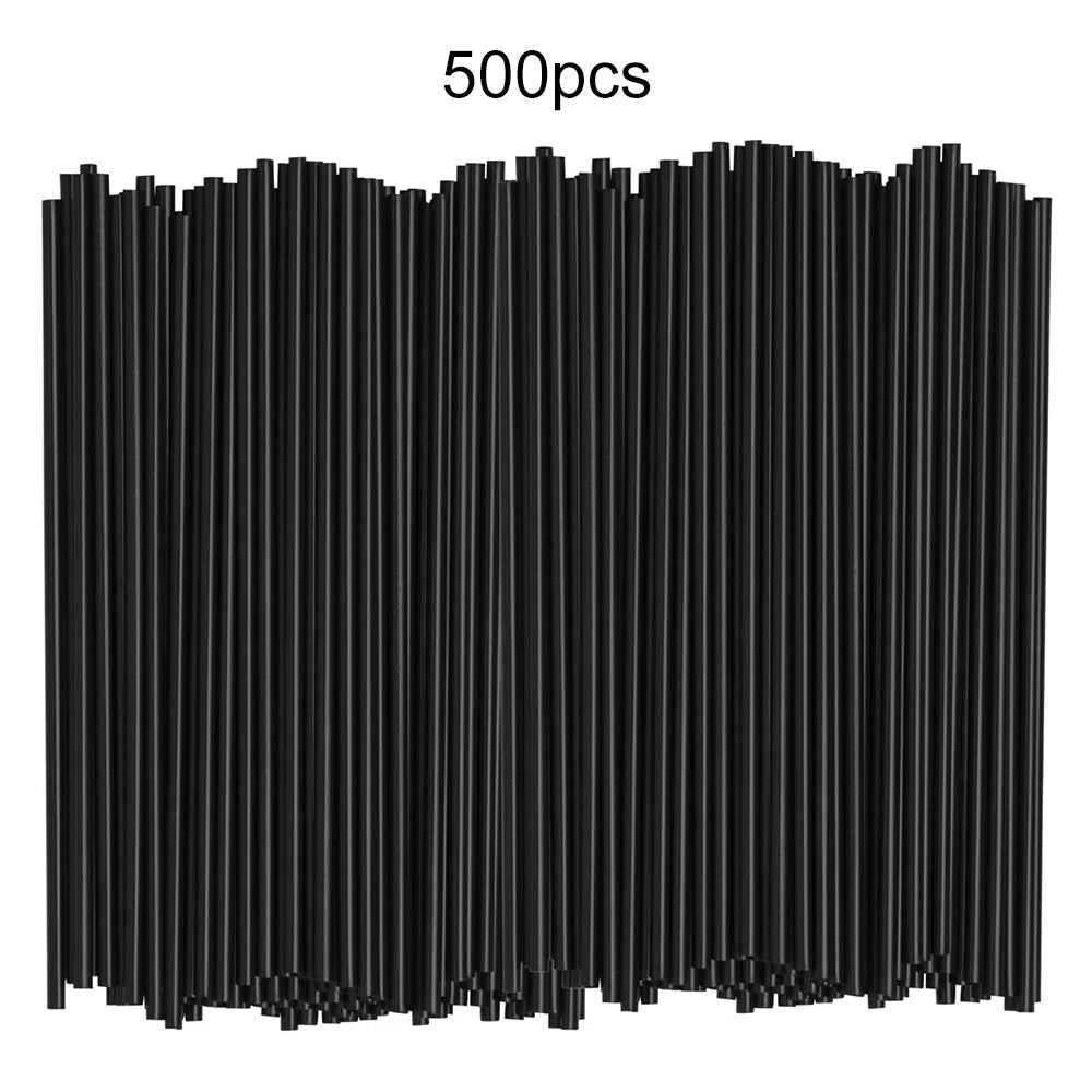 500Pcs Disposable Straws Black 13cm Plastic Coffee Cocktail Stirrers Straws Drink Tube Bar Party Accessories Zpaxo 13cm