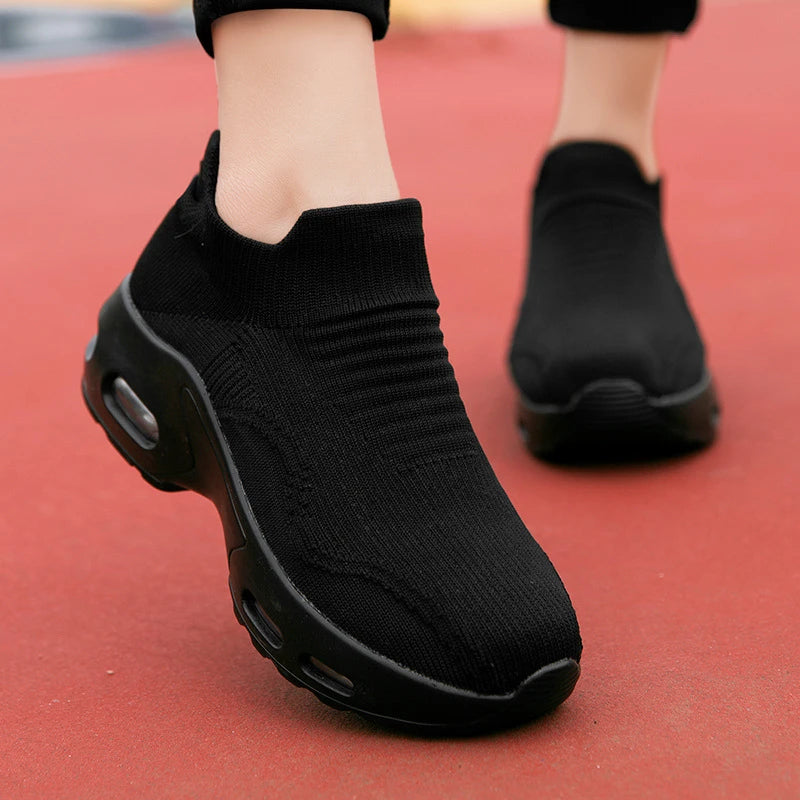 Couples Flying Knit Casual Sports Shoes Mesh Lightweight Running Zpaxo