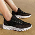 Summer Couple Hollow Mesh Sneakers Lightweight Breathable Outdoor Zpaxo s2105 Black 42 China Mainland