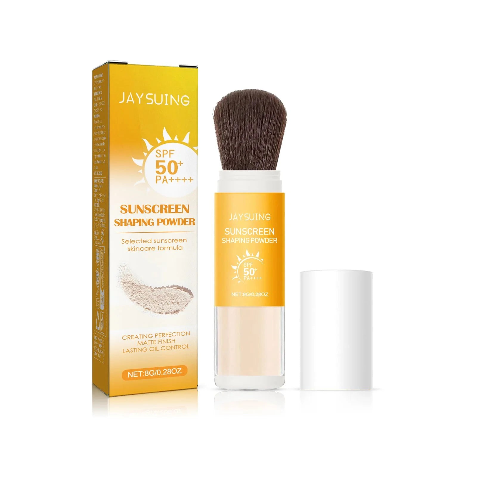 Jaysuing SPF 50 Sunscreen Loose Setting Powder – Oil Control Matte Sunscreen Setting Powder Zpaxo 8g Boxed