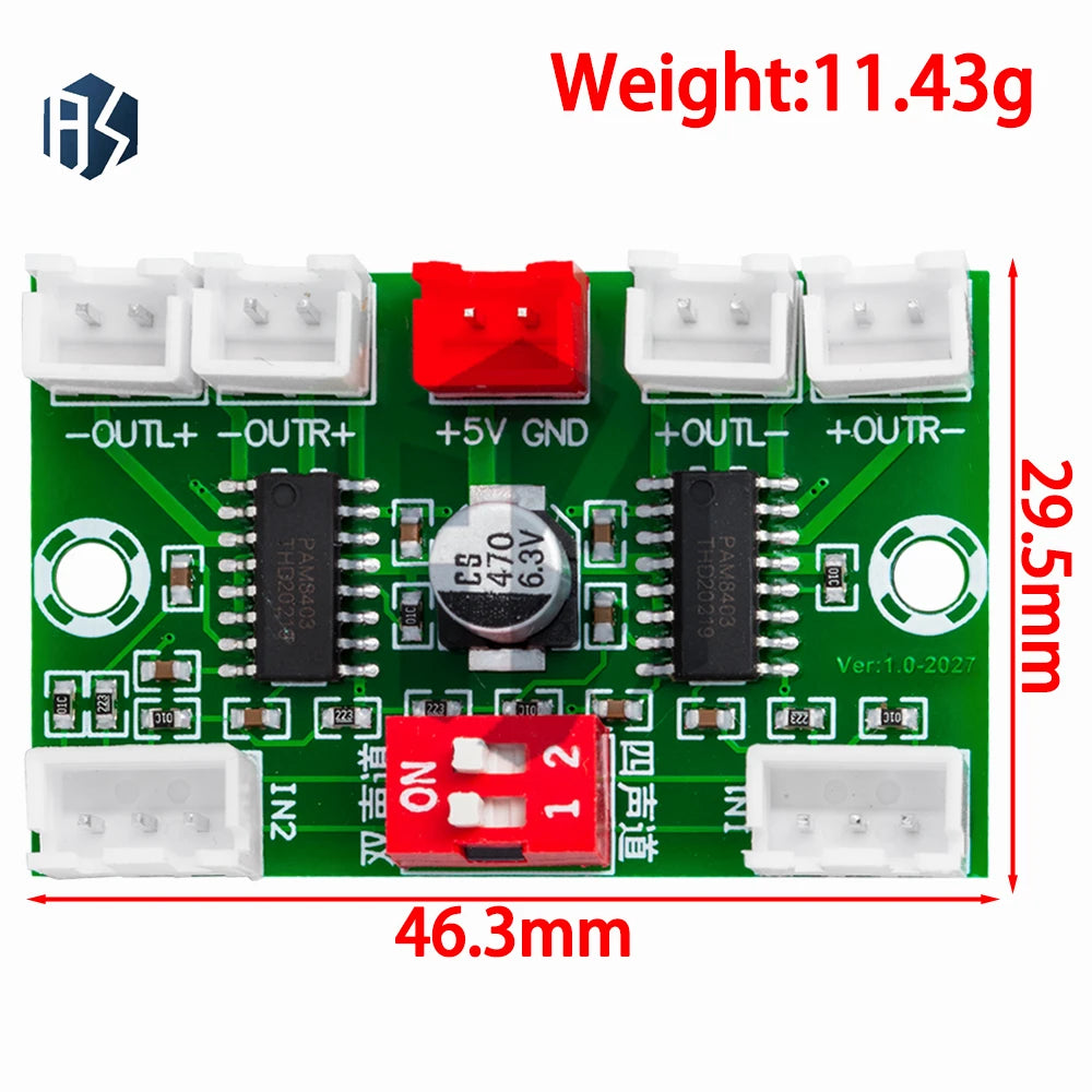 PAM8403 XH-A156 4CH 3W 5V USB Amplifier ROHS Mini DIY Portable Zpaxo