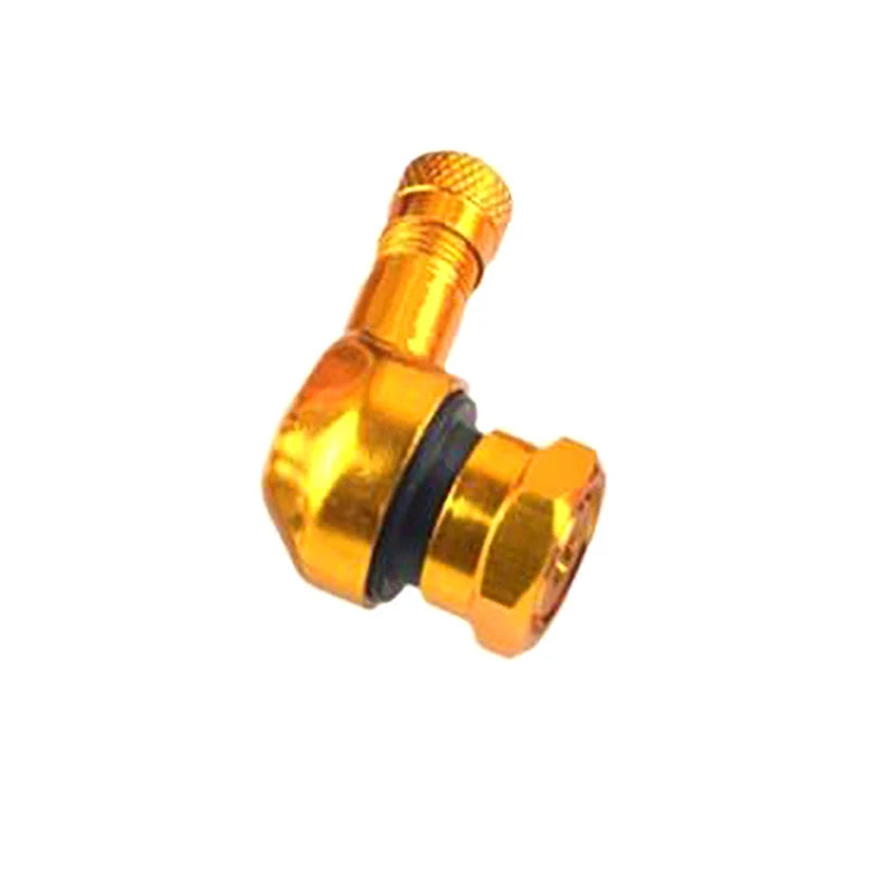 Aluminum Alloy Valve Motorcycle Rim 90 Degree Angle Wheel Tire Zpaxo Orange