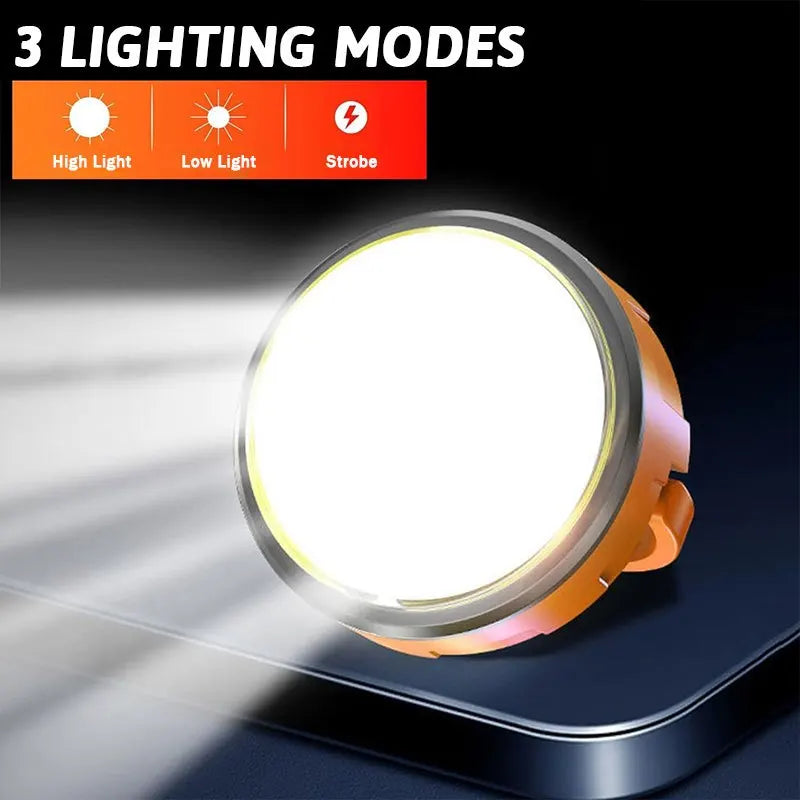 Magnetic COB LED Camping Lantern – 3-Mode Rechargeable Mini Light