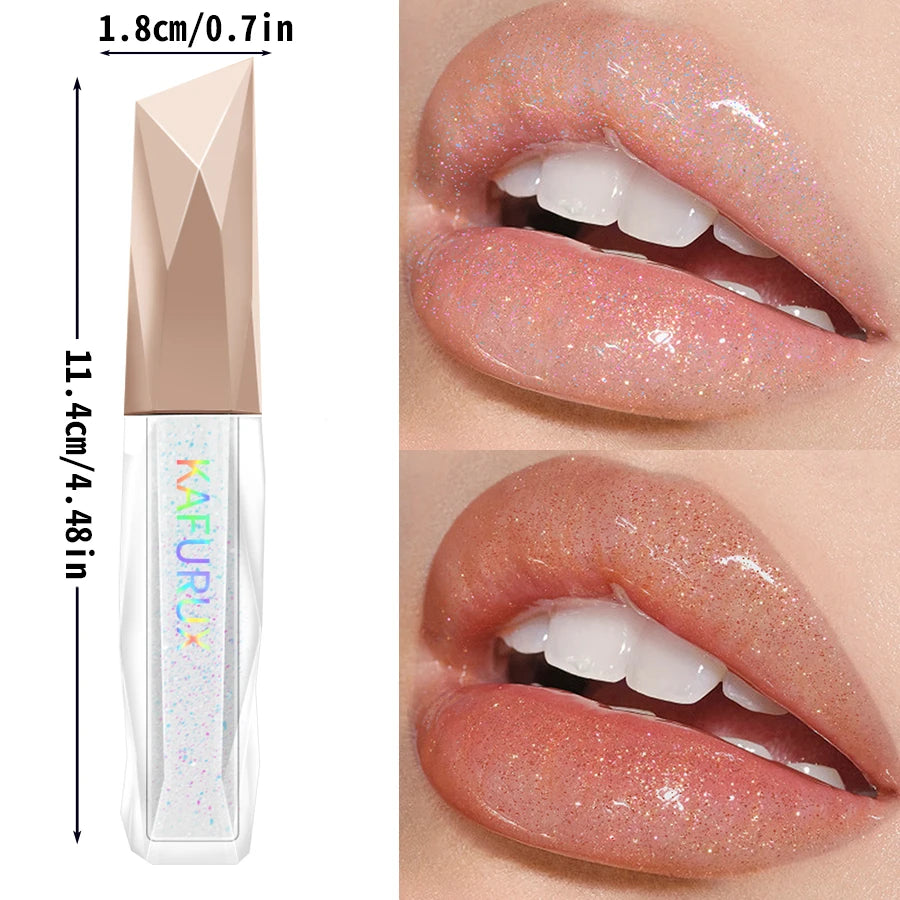 Sweet Sparkling Lip Glaze Mirror Shine Light Gloss Transparent Tint
