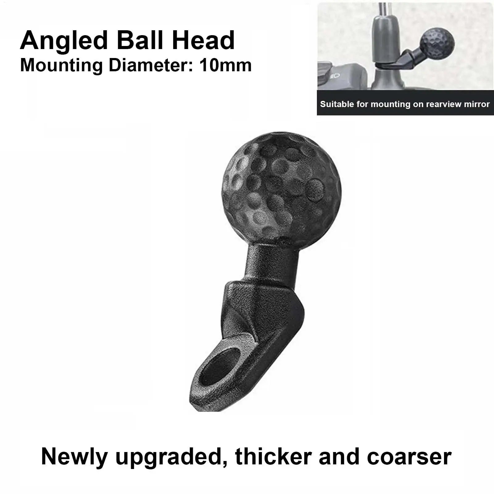 Angled Head Adapter Ball Base Angled Shock Absorbing Sturdy Alloy Ball Base Motorcycle Phone Holder Cycling Accessories for Bike Zpaxo