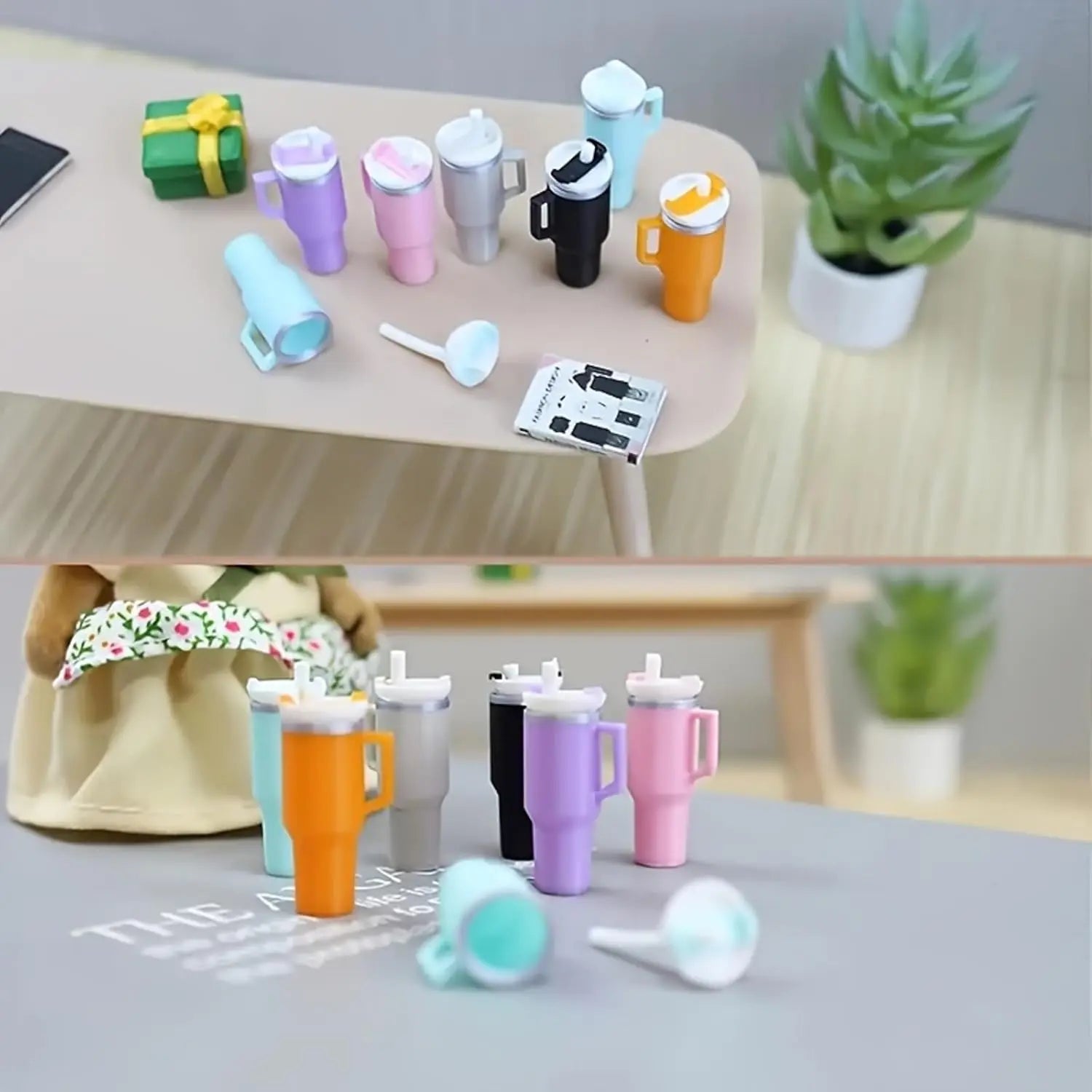 Mini Tumbler with Straw – 1:12 Dollhouse Drink Accessory