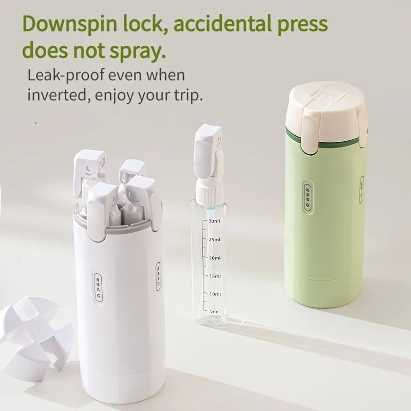 4-in-1 Leak-proof Travel Bottles Refillable Plastic Dispenser Shampoo