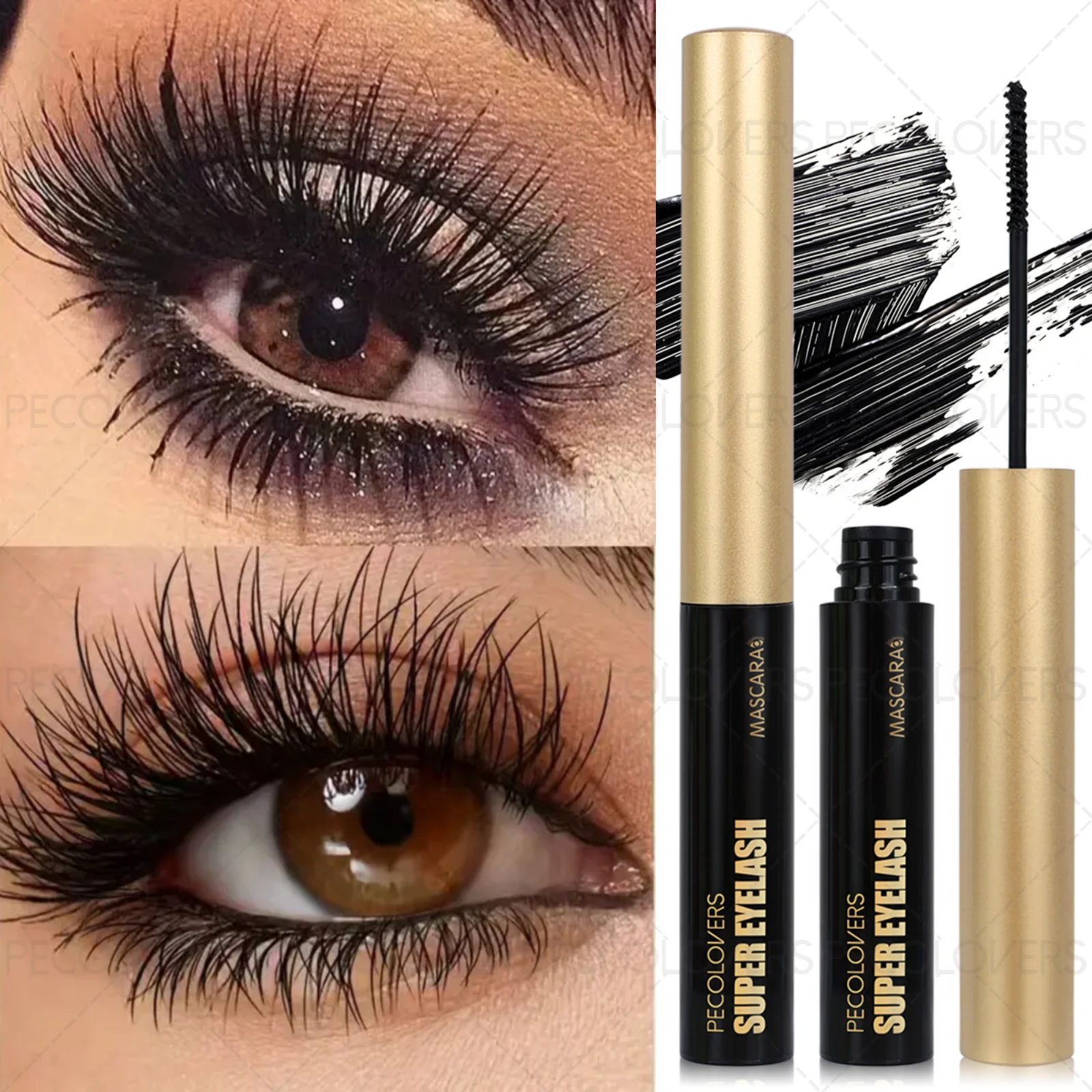 1PC Black Waterproof Mascara, Anti-smudge Formula, Not Easy To Fade, 24-hour Long-lasting Curl and Slimming, Non-sticky Formula Zpaxo
