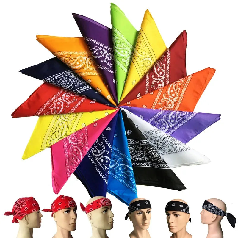 Paisley Bandana Square Scarf – Hip Hop Headband Men & Women