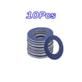 10pcs Aluminum Material Oil Pan Gaskets Seal Washer Compatible Engine Oil Drain Plug Wear Parts Durable Oil Drain Washer Gasket Zpaxo Blue