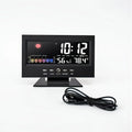 Large Backlit Display Digital Clock Voice Control Weather Station 12