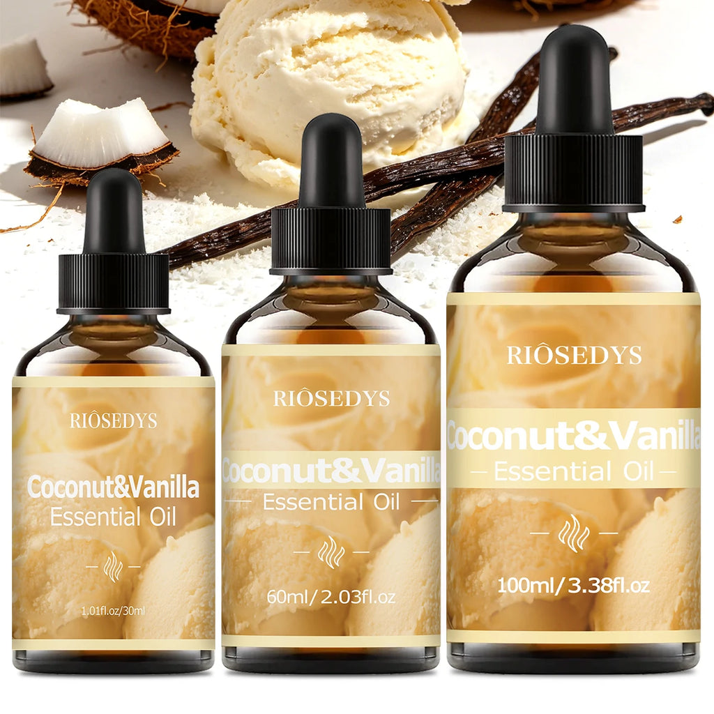 COCONUT VANILLA ESSENTIAL OIL Moisturizing Nourishing Massage Zpaxo