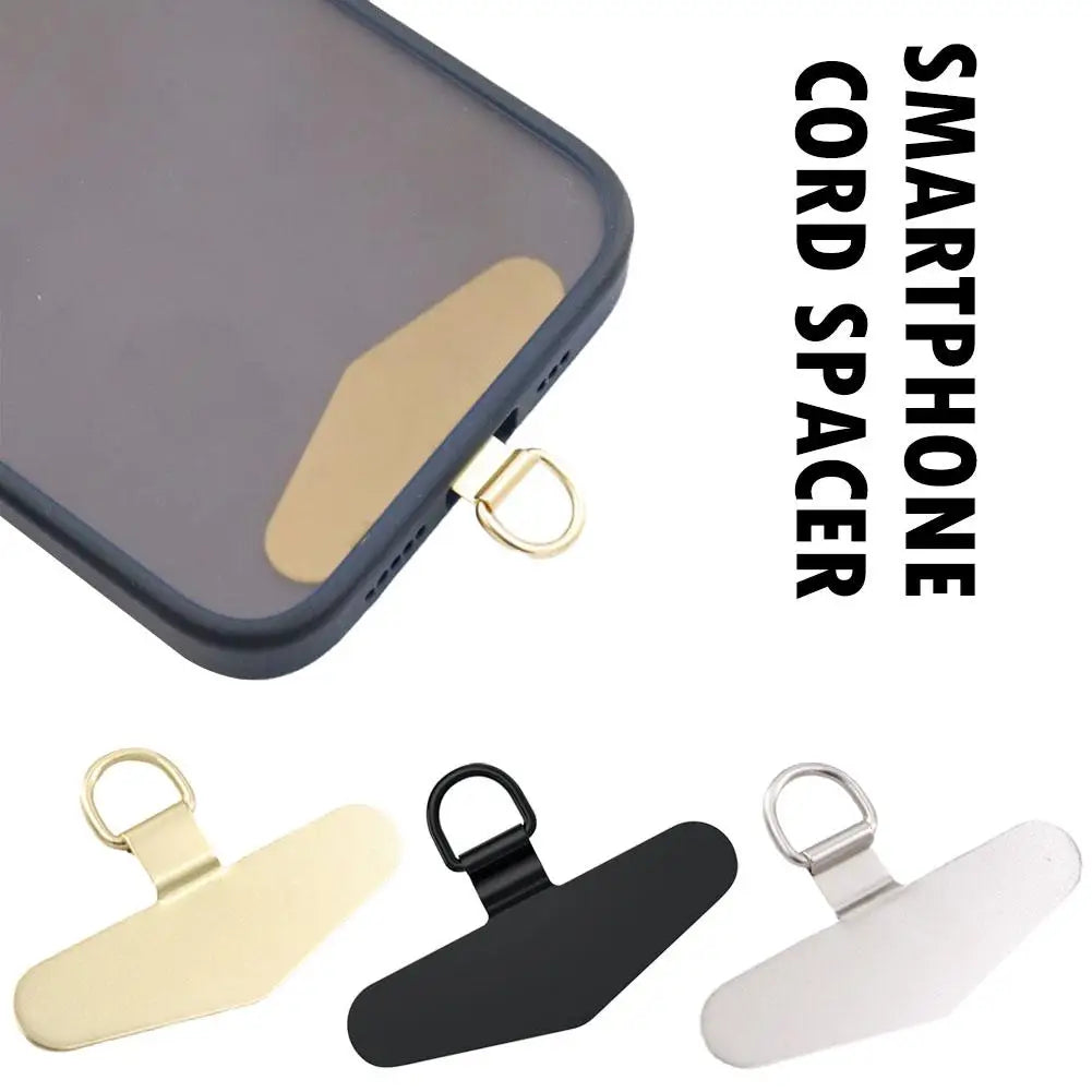 Universal Phone Lanyard Gasket Patch Stainless Steel Durable Mobile Phone Rope Accessories Metal Card Clip Strap Hang Cord Tabs Zpaxo