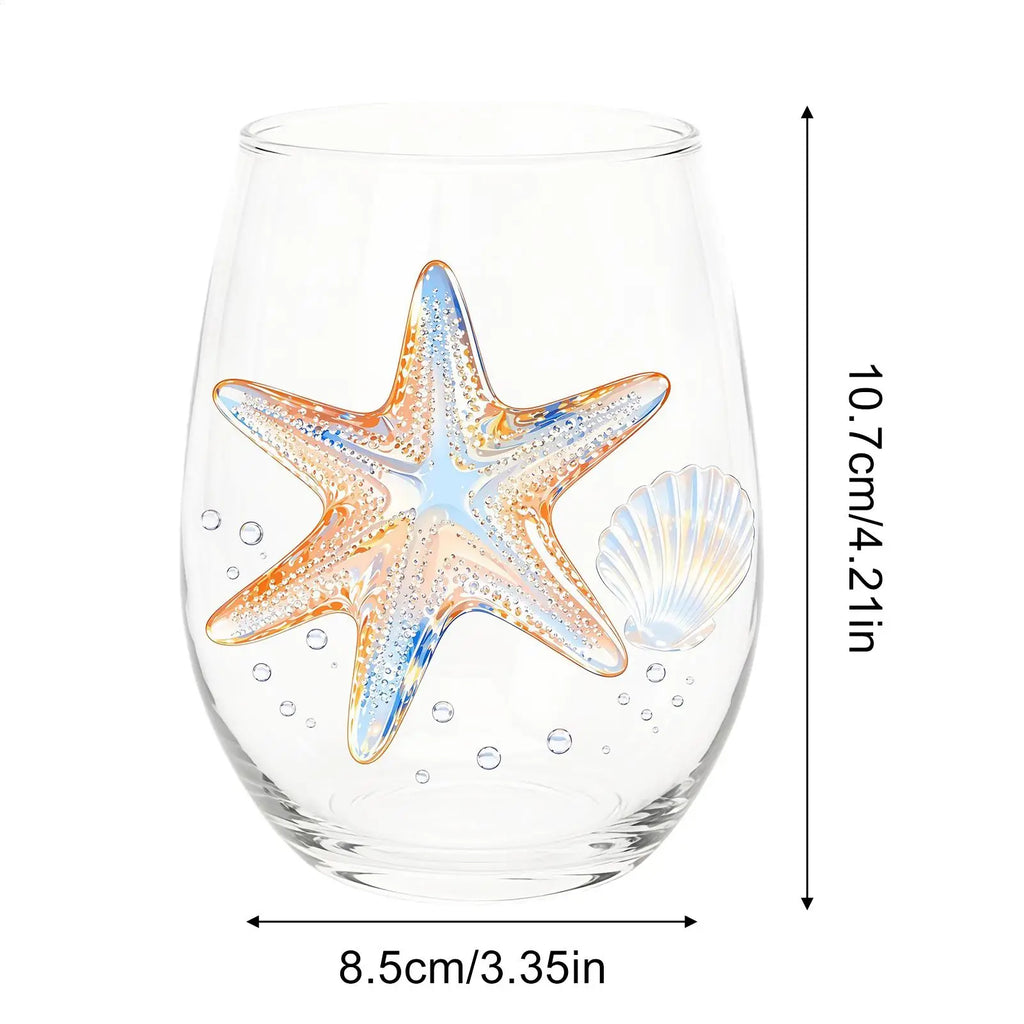 Decorative Wine Glasses Marine Coastal Theme Juice Glassware