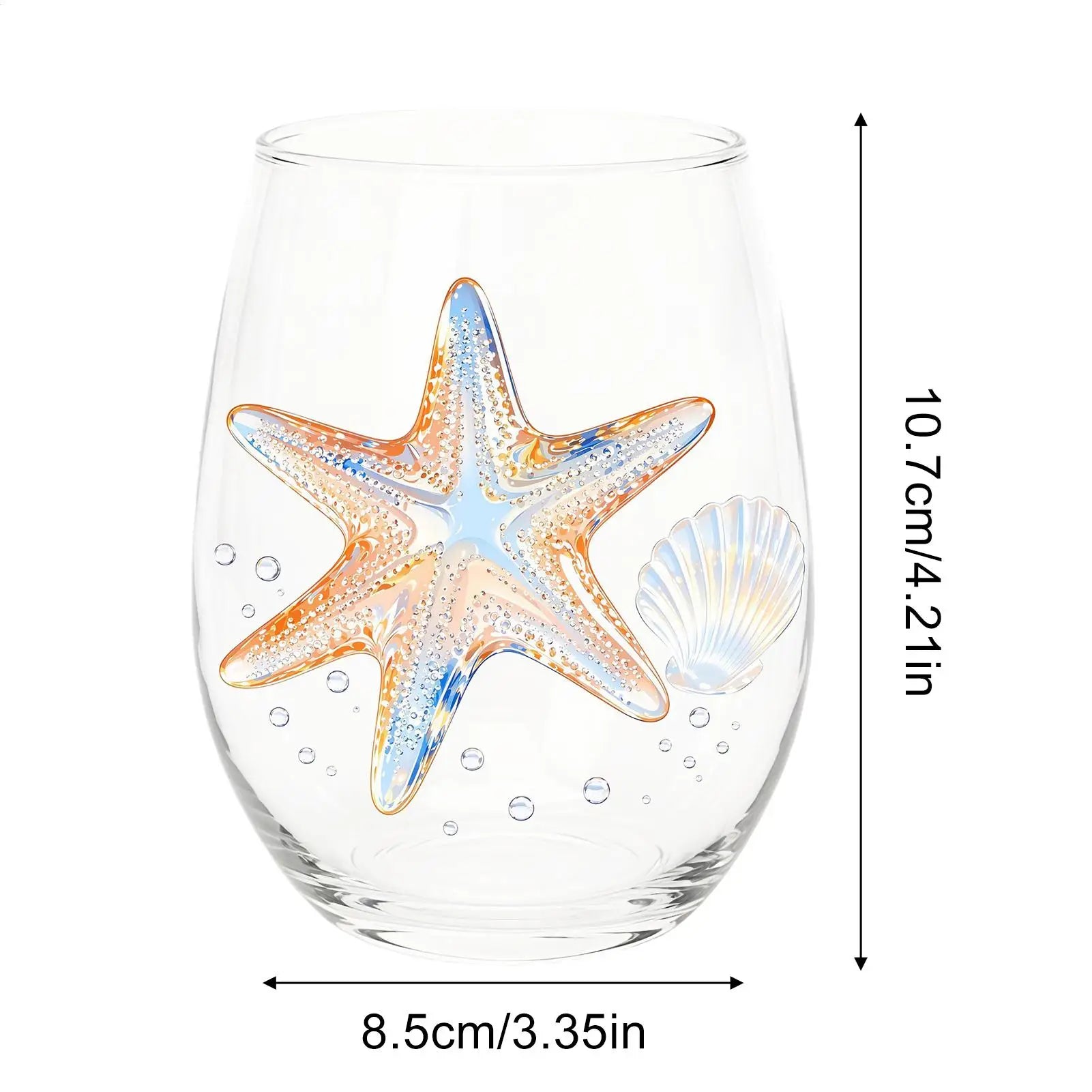 Decorative Wine Glasses Marine Coastal Theme Juice Glassware