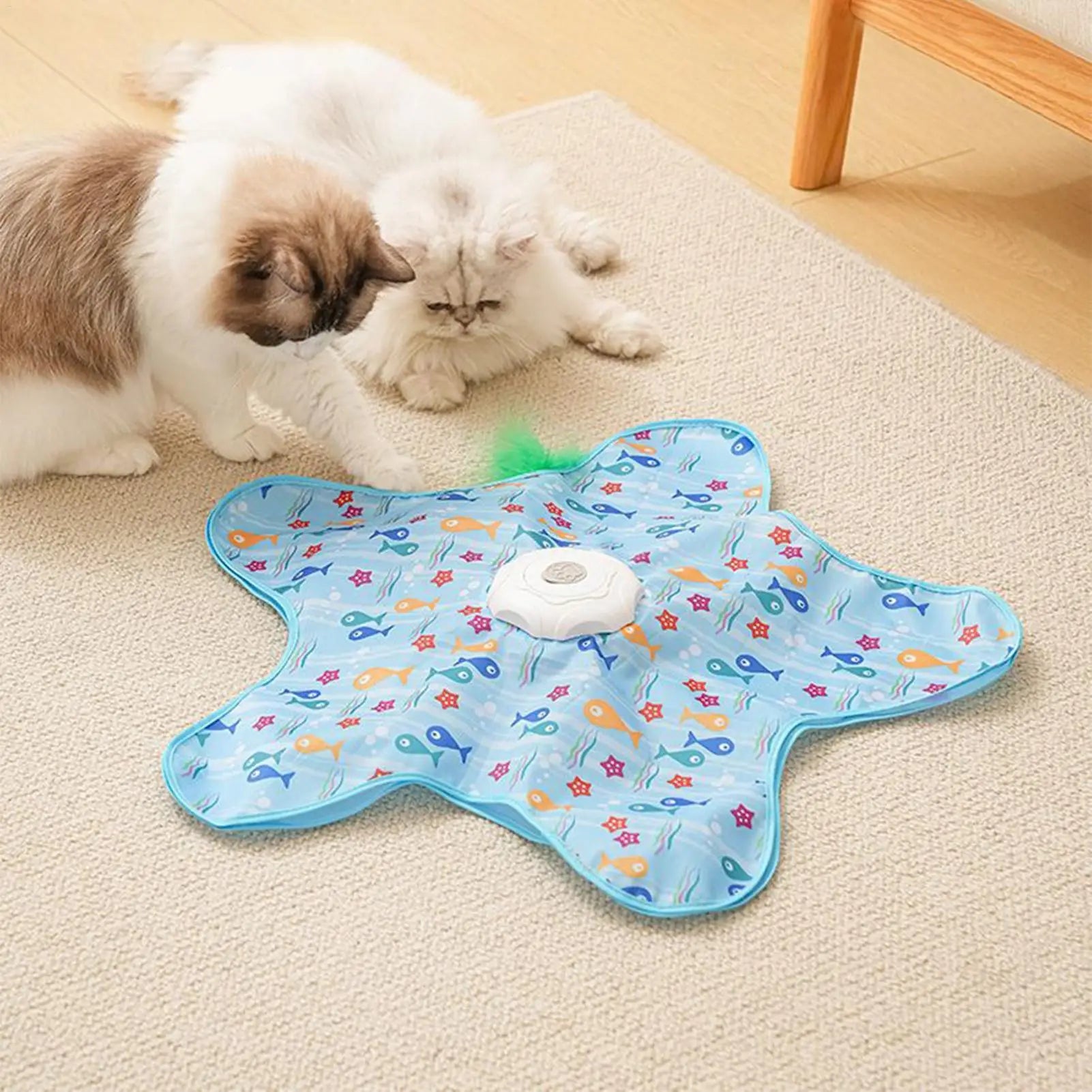 Interactive Cat Toys Star-Shaped Interactive Hunting Cat Toy Chew-Proof Enrichment Training Teething Relief Games for Hunting Zpaxo