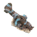 Mini Resin Plane Aquarium Decor Artificial Wreckage Fish Tank