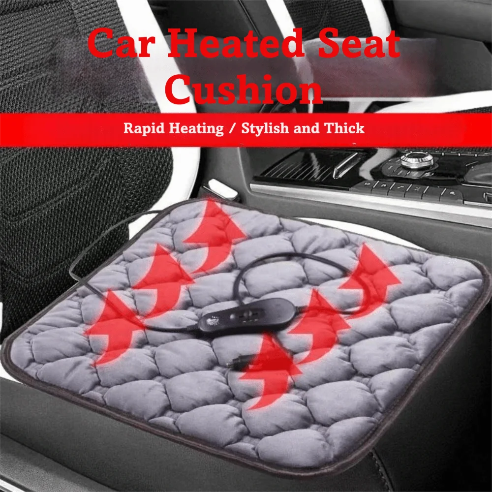 24V Power Heated Car Seat Cushion Universal Fit Multi-voltage Heating Zpaxo