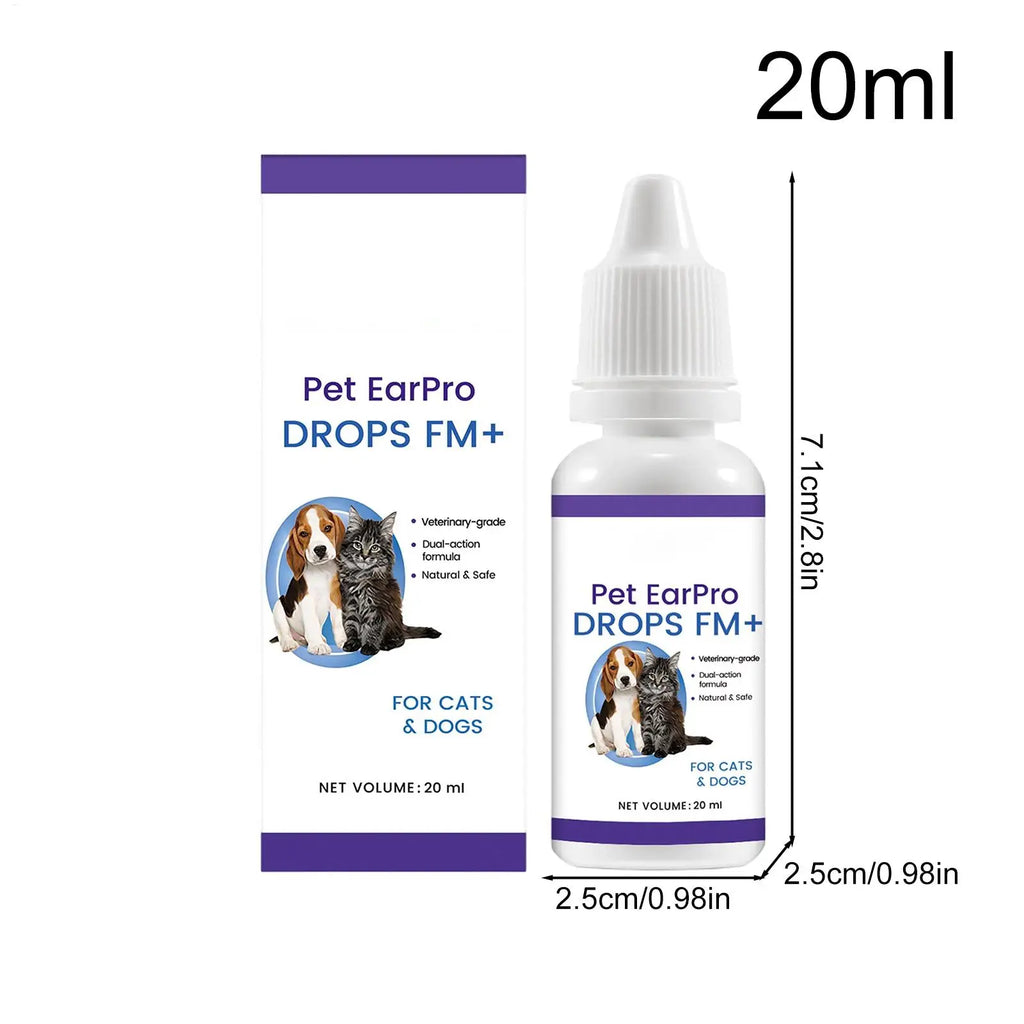 Ear Drops Dogs Cats Fast Soothing Odor Removal Itch Relief Cleaner