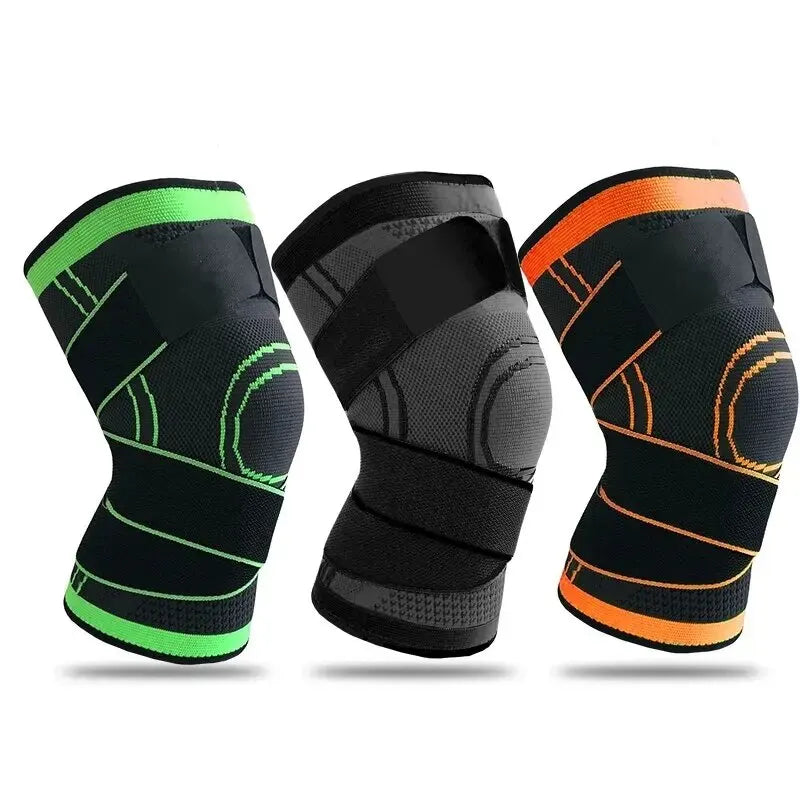 Knee Compressions Sleeve Adjustable Sports Knee Pad Patella Stabilizer Brace Support For Hiking Soccer Basketball Running Sport Zpaxo