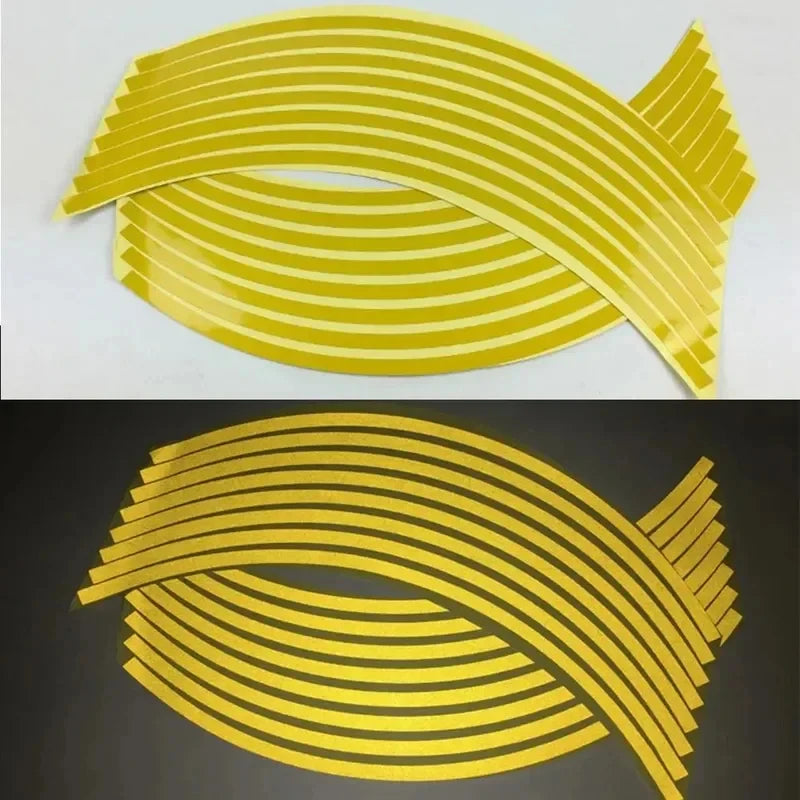 Reflective Motorcycle & Car Rim Tape Strips – Wheel Decals