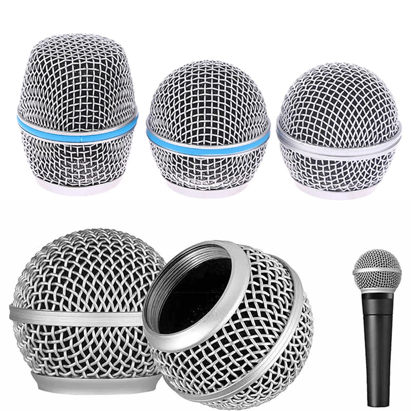 Microphone Replacement Head Steel Mesh Handheld Microphone Grill Mesh Head Fits Shure Beta 57A 58A 87A 845S 945 Zpaxo