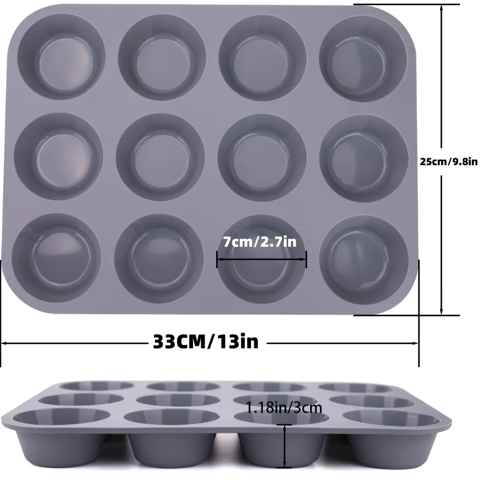 Nonstick Silicone Mini Muffin Pan Baking Pans Food Grade Cupcake Zpaxo