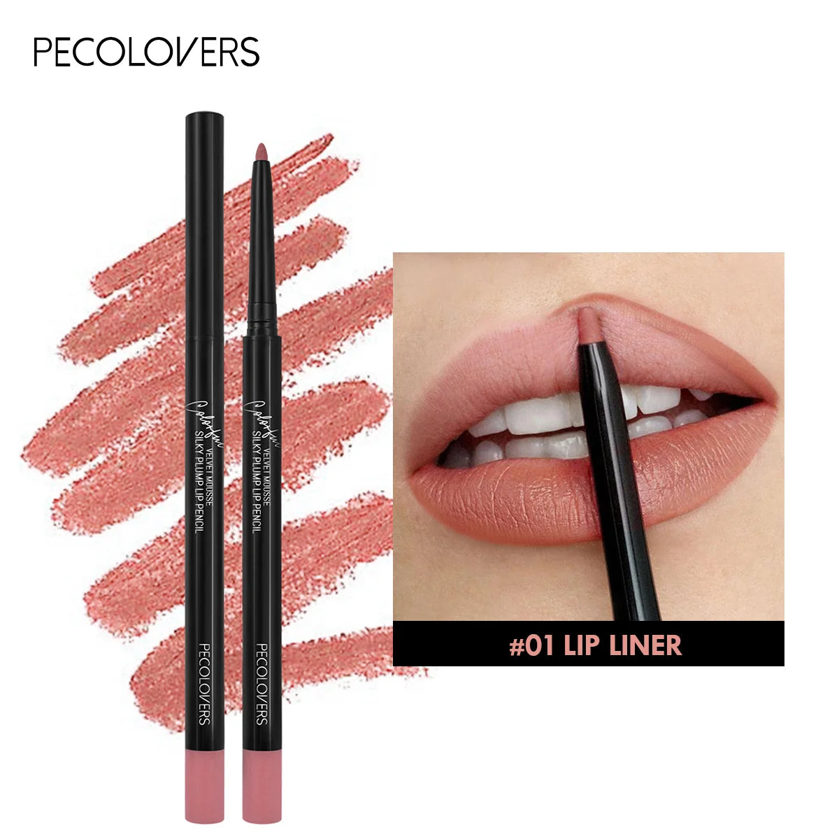 12-Color Matte Lipliner Waterproof Moisturizing Long-lasting Zpaxo 01
