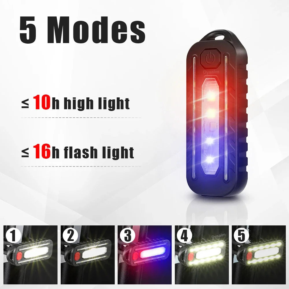 USB Rechargeable LED Keychain Flashlight – 300LM Clip Work Light