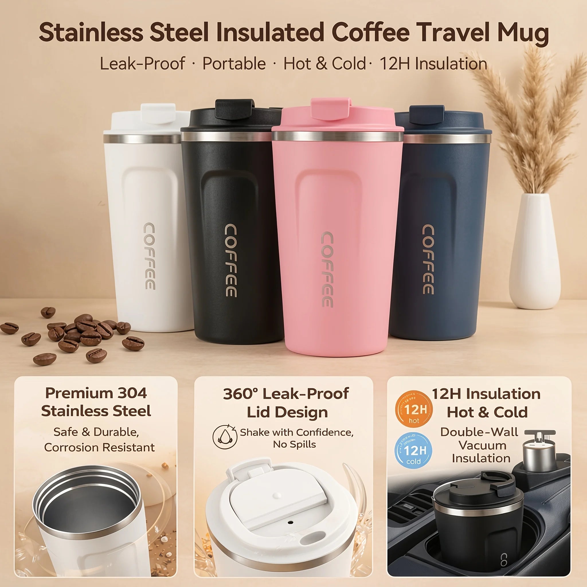 Vacuum-insulated Leak Proof Double-layer Stainless Steel Vacuum