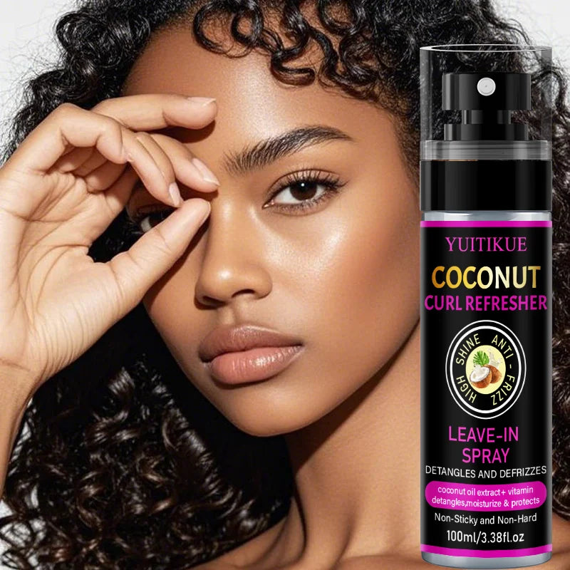 YUITIKUE Coconut Curl Refresher Spray | Leave-In Detangler Curl Refresher Spray Zpaxo