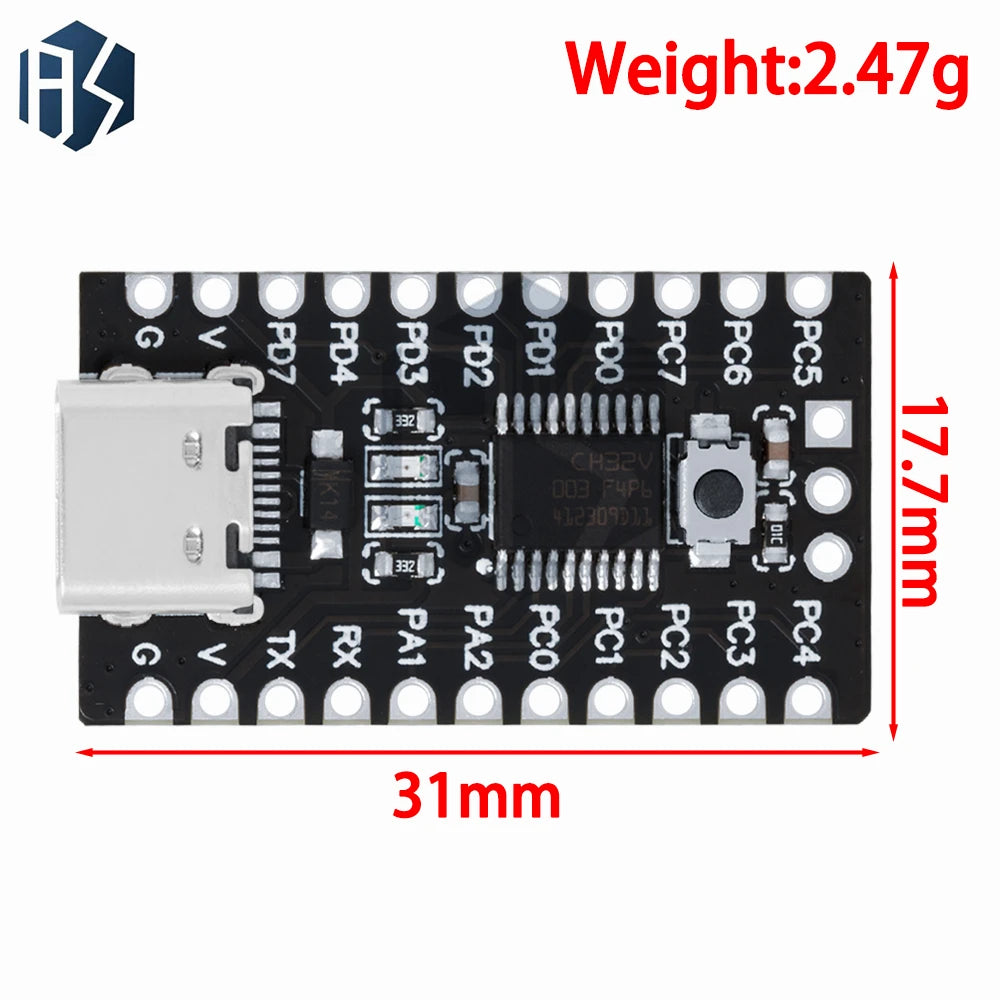 CH32V003 development board minimum system board core board RISC-V CH32V003F4P6 microcontroller module Zpaxo