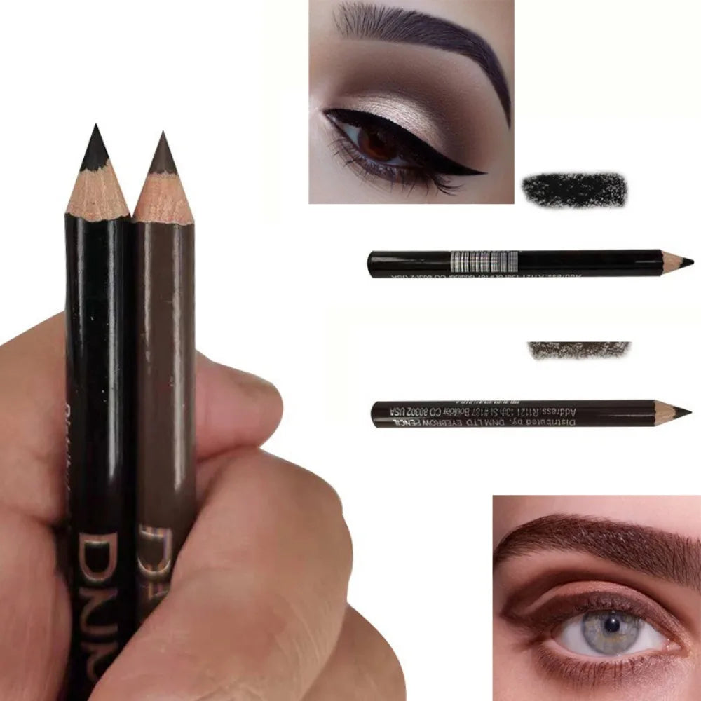 1/2Pcs Black Brown Eyebrow Pencil Waterproof Microblading Eyeliner Pen Tint Tattoo Makeup Long Lasting Quick Draw Eyelash Makeup Zpaxo