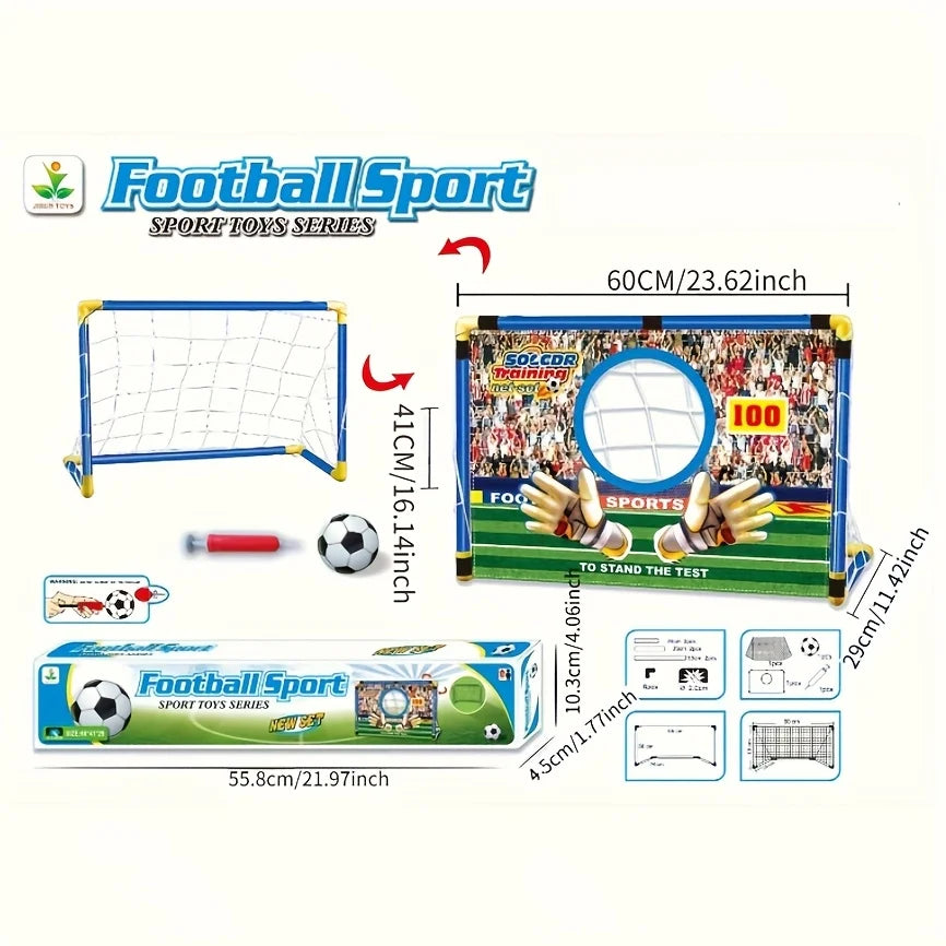 Kids Soccer Portable Children's Goal Net Scoreboard Plastic Indoor